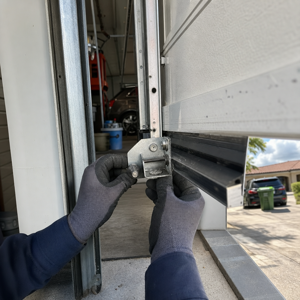 Professional fixing garage door emergency repair mechanism in Miami, FL